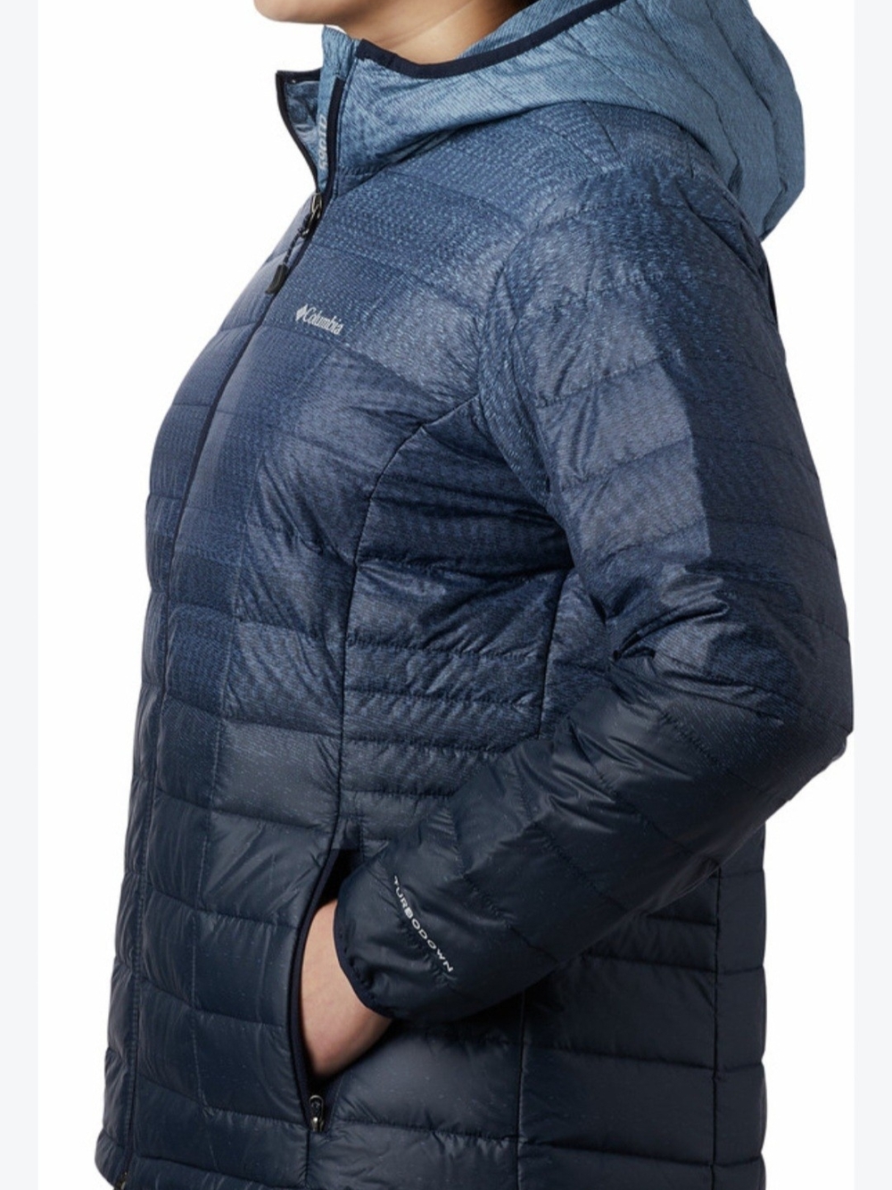 Columbia Women’s Hooded Packable Down Jacket - Navy